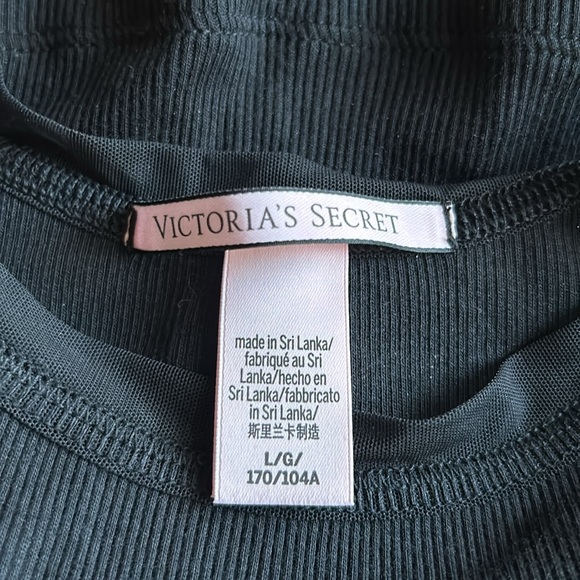 Victoria Secret Mesh Trim Soft Ribbed Tank Sleepshirt ~ NEW - Picture 6 of 7